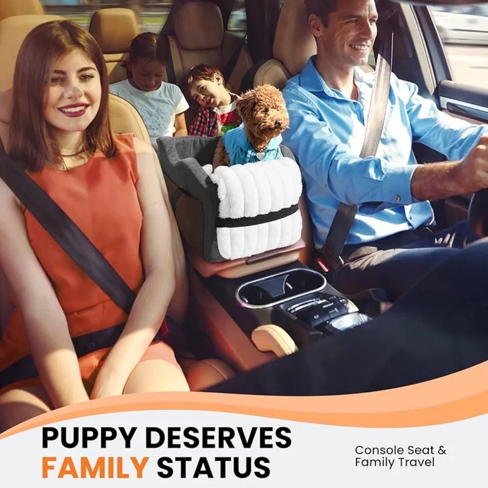 NWT Center Console Dog Car Seat for Small Dogs (up to 13.5 pounds)with Fleece